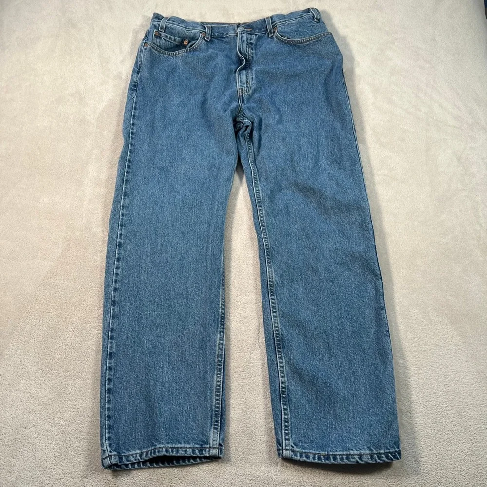 Vintage Levis 505 Jeans Men's 36x31 Medium Wash Denim Regular Fit Straight Leg